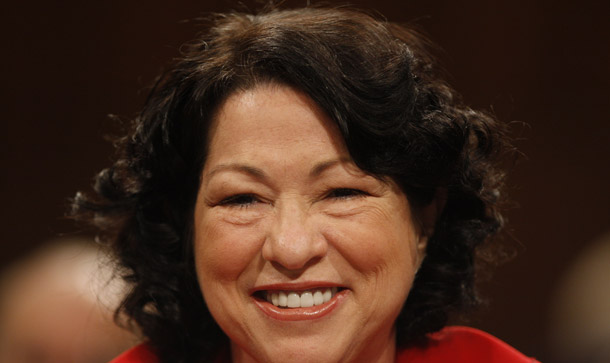 Judge Sonia Sotomayor was approved to the Supreme Court by the Senate Judiciary Committee despite race-baiting attacks by conservatives. (AP/Ron Edmonds)
