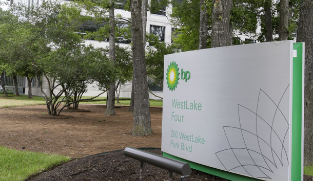 The BP headquarters and site of their command center are shown on May 13, 2010 in Houston, TX. Well before the explosion on the Deepwater Horizon oil drilling rig, BP had a long history of lawbreaking that should have warned the federal government to refrain from entering into risky deals with the company. (AP/Pat Sullivan)