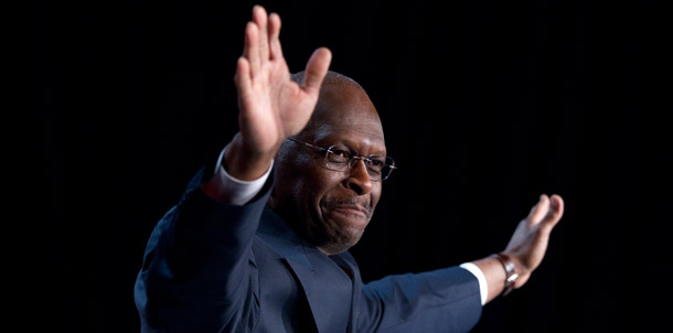 Republican presidential candidate Herman Cain is using his 