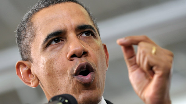 President Obama speaks about his budget at Northern Virginia Community College in Annandale on February 13, 2012. The budget inclues several programs that will help the poor and build the middle class. (AP/Susan Walsh)