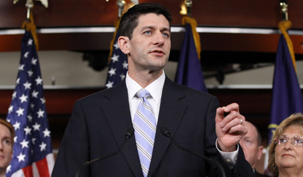 House Budget Committee Chairman Rep. Paul Ryan (R-WI) speaks about his budget plan during a news conference on Capitol Hill in March 2012.
<br /> (AP/Jacquelyn Martin)