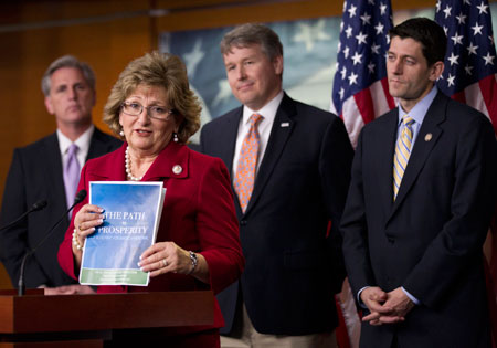 The House GOP presents their FY 2013 budget, which guts federal programs supporting women and children. (AP/ Manuel Balce Ceneta)