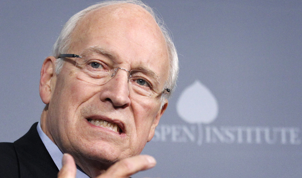 Former Vice President Dick Cheney speaks at the third-annual Washington Ideas Forum at the Newseum in Washington, Thursday, October 6, 2011.