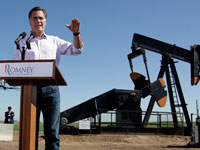  (Romney speaks at an oil and gas rig in Colorado)