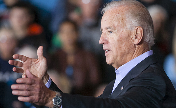 Vice President Joe Biden speaks in Council Bluffs, Iowa, Thursday, October 4, 2012. (AP/Nati Harnik)