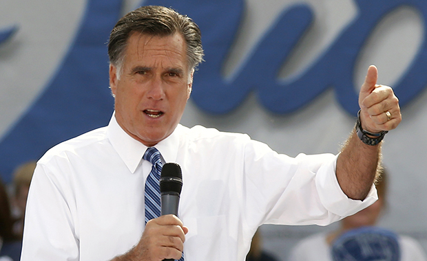 Republican presidential candidate Mitt Romney speaks in Portsmouth, Ohio, Saturday, October 13, 2012. (AP/David Kohl)