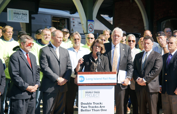 Long Island Rail Road President Helena Williams signed a labor agreement with local private-sector unions on September 17, 2013. (Flickr/Metropolitan Transportation Authority)