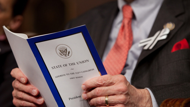 A member of Congress reads along as President Barack Obama delivers the State of the Union address in Washington, January 25, 2011. (flickr/Talk Radio News Service)