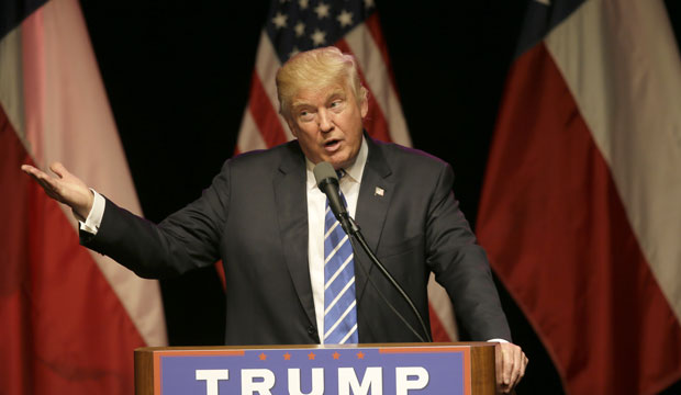 Republican presidential candidate Donald Trump speaks during a rally in Dallas on Thursday, June 16, 2016. (AP/LM Otero)