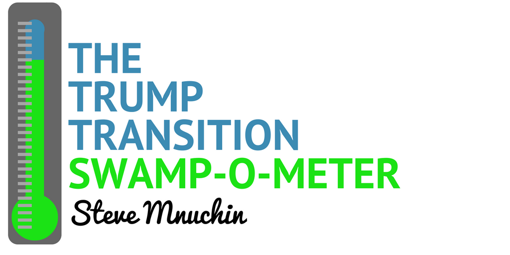 During his campaign Donald Trump promised to “drain the swamp” and rid Washington of of political insiders who’ve rigged the system. Yet one by one, as president-elect Trump nominates the leaders of his new administration, the swamp seems to be overflowing. So we created the Swamp-O-Meter for each nominee that takes into account the number of years as a politician or working in Washington, net worth, connections to big money, personal conflicts of interest, and any history of racist and homophobic behavior.