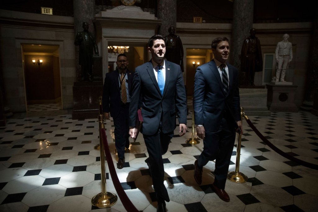 House Speaker Paul Ryan (R-WI) walks to the House chamber on Capitol Hill in Washington, May 4, 2017. (AP/Andrew Harnik)