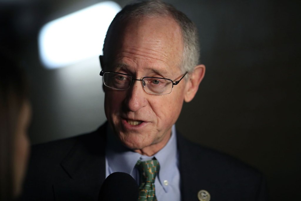 Rep. Mike Conaway (R-TX) speaks to media after attending a meeting with House GOP members on Capitol Hill, January 20, 2018. (Mark Wilson/Getty)