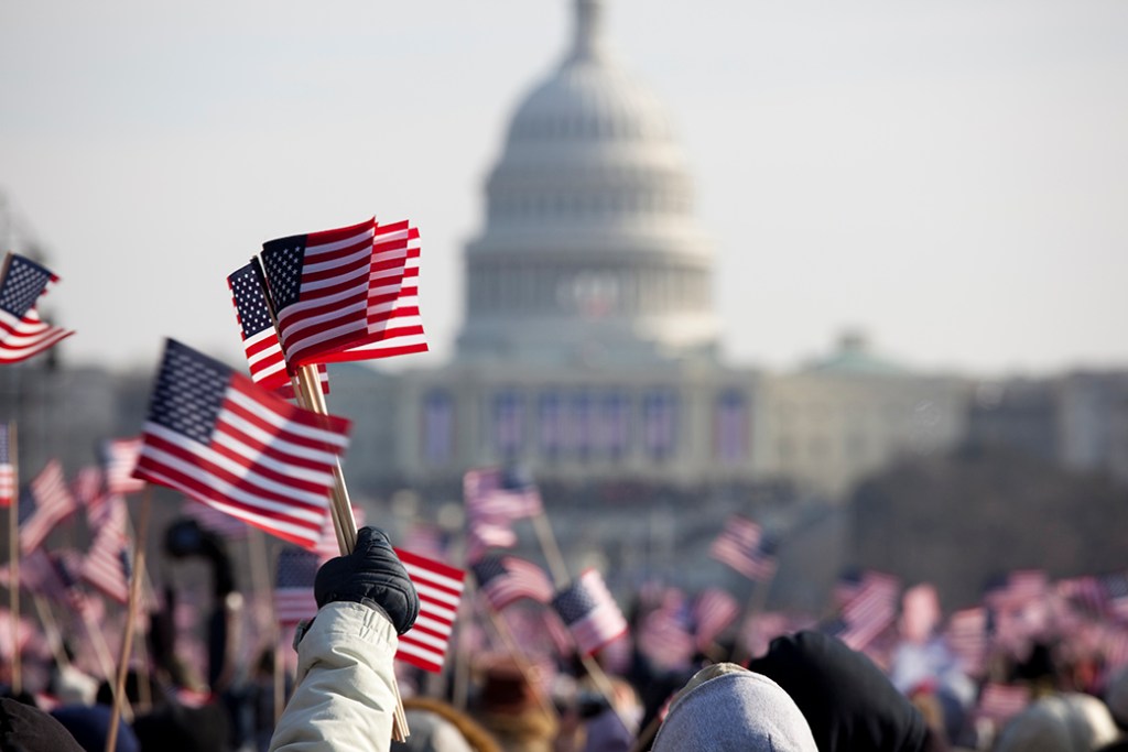 Crowds in Washington, D.C., January 2009.