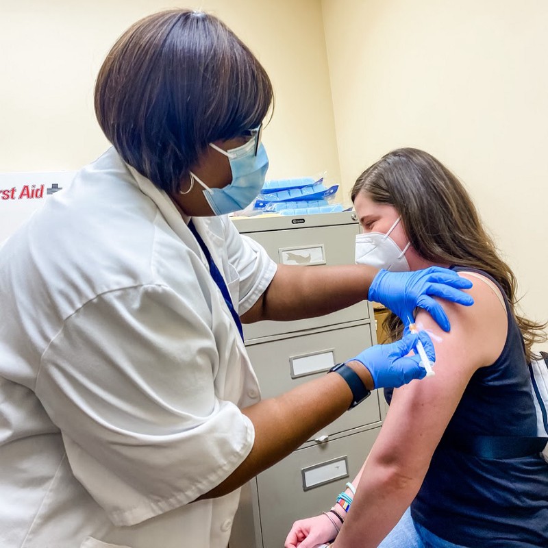 Getting my vaccine!