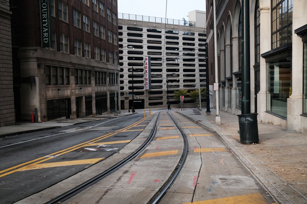 Image showing an empty street in Atlanta, Georgia