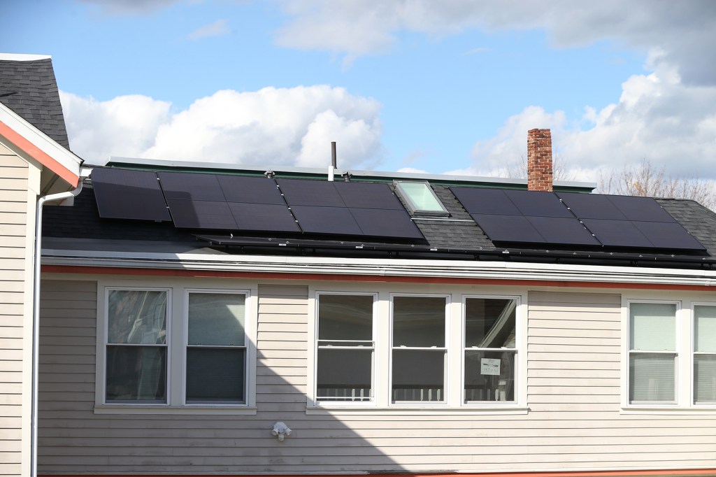 Solar panels on roof of home