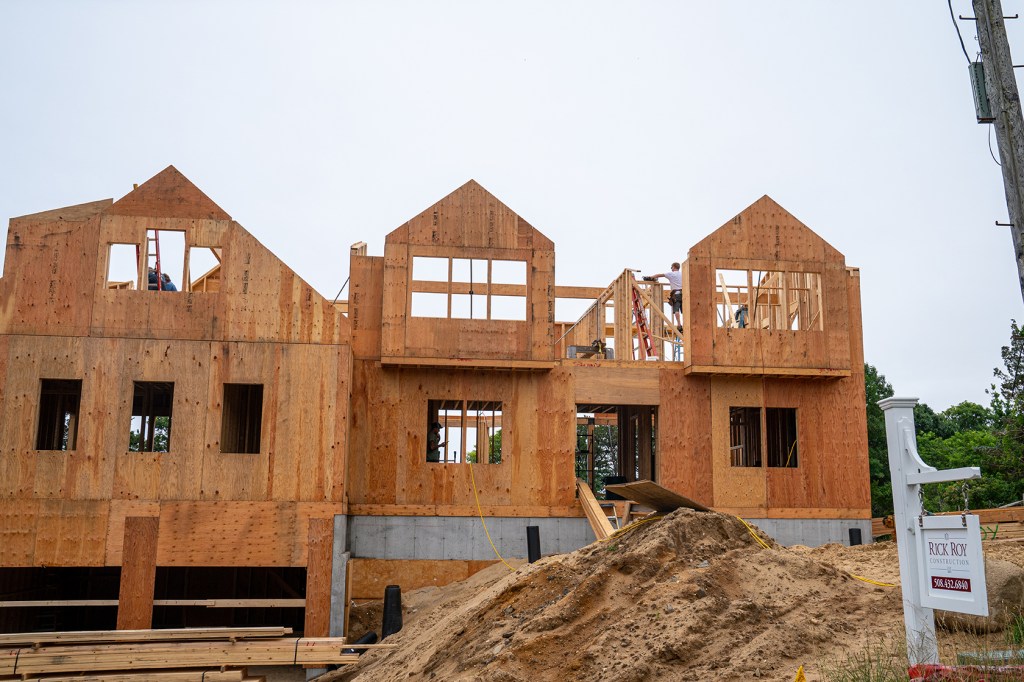 Carpenters framing house