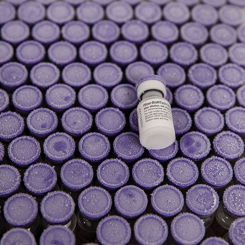 Vaccines are pictured at a children’s hospital.