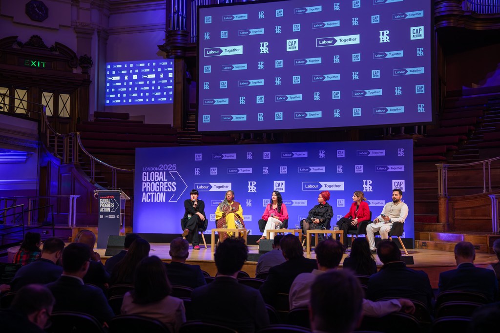 Leaders participate in Global Progress Action’s signature “Democracy Omnibus” panel.